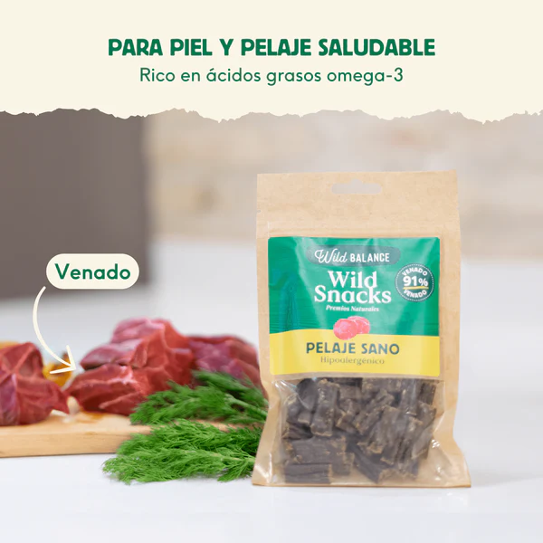Wild Balance Dog Wild Snack Blană Sănătoasă cu Cerb 75g- Recompense Naturale Hipoalergenice [3]
