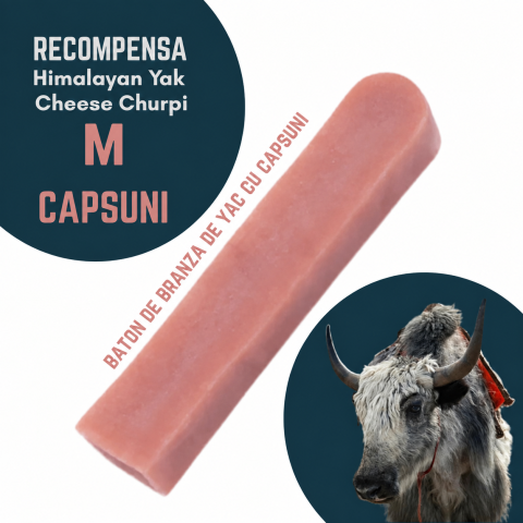 CAINI - Baton branza de Yak Himalaya Churpi M cu Capsuni - recompensa caini