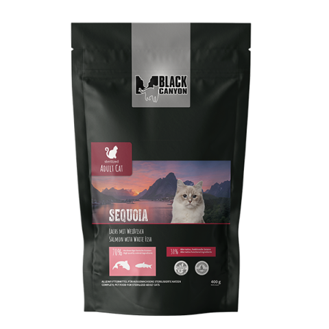 HRANA USCATA - Black Canyon Cat Adult Sterilised Sequoia Salmon and White Fish 400g