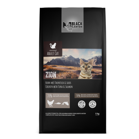 HRANA USCATA - Black Canyon Cat Adult Sterilised Zion Chicken Tuna and Salmon 1.5kg