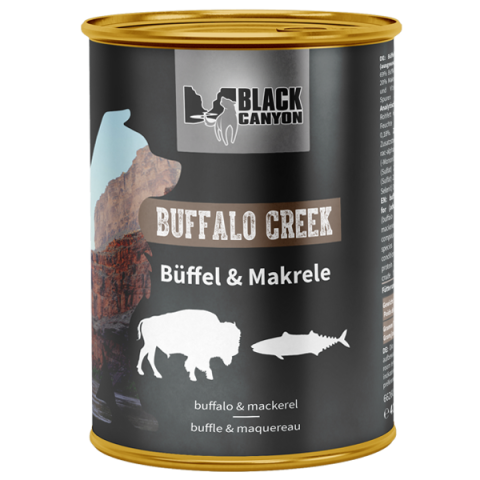 Conserve - Black Canyon Dog Buffalo Creek Mackerel and Buffalo 410g (Macrou si Bivol)