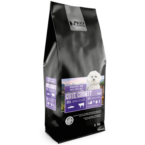 HRANA USCATA - BLACK CANYON DOG CUTE COUNTY MINI WHITE FISH AND BEEF 5KG