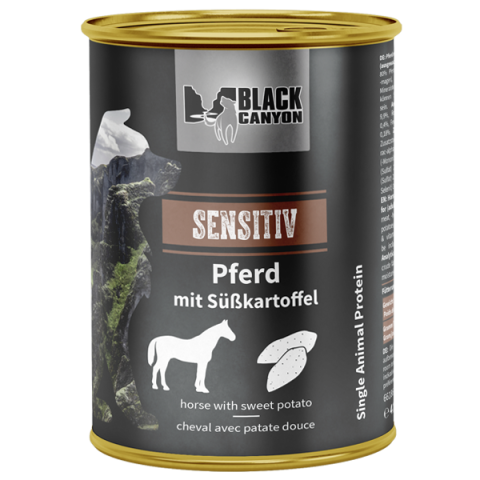 Conserve - Black Canyon Dog Sensitive Horse and Sweet Potatoes 400g (Cal si Cartof Dulce)