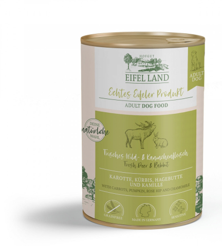 CAINI - Eifel Land Dog Fresh Deer and Rabbit 800g (Carne de vânat și iepure)