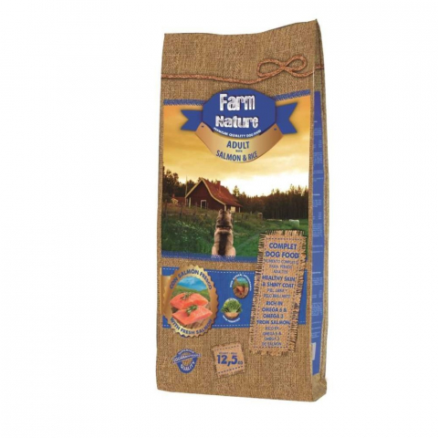 HRANA USCATA - Farm Nature Salmon with Rice 12.5KG (Somon si orez)