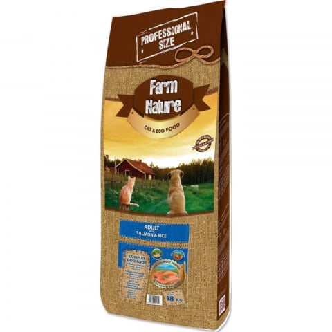HRANA USCATA - Farm Nature Salmon with Rice 18KG (Somon si orez)