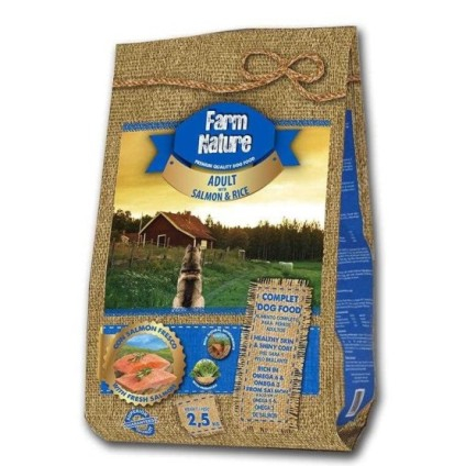 HRANA USCATA - Farm Nature Salmon with Rice 2.5KG (Somon si orez)