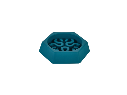 Freedog Bowl Fringe BLUE TEAL 21 x 18.5 x 4.5cm [3]