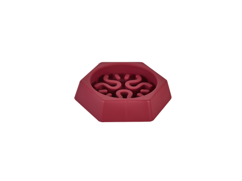 CAINI - Freedog Bowl Fringe BORDEAUX 21 x 18.5 x 4.5cm