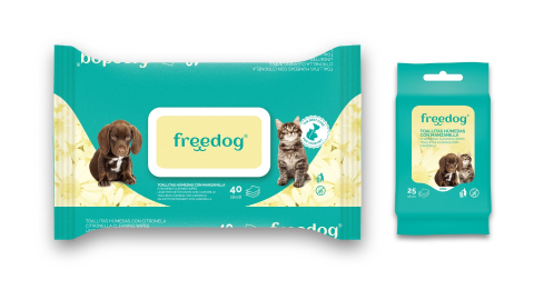 INGRIJIRE - Freedog Cleaning Wipes CHAMOMILLE 25pcs 18 x 20cm - Servetele umede