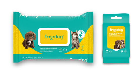INGRIJIRE - Freedog Cleaning Wipes MANGO 25pcs 18 x 20cm - Servetele umede