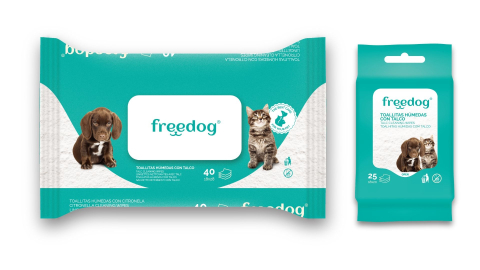 INGRIJIRE - Freedog Cleaning Wipes Talc 25pcs 18 x 20cm - Servetele umede