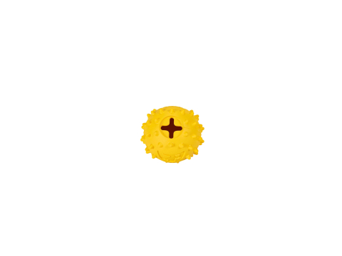 Freedog Emoji Snack Ball Rubber Toy YELLOW 6.1CM [1]