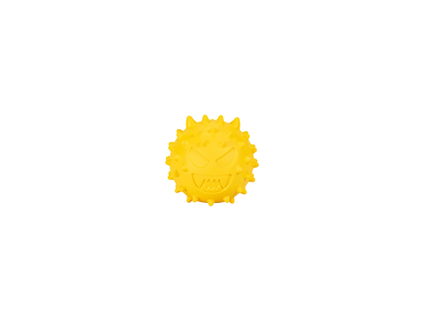JUCARII - Freedog Emoji Snack Ball Rubber Toy YELLOW 6.1CM