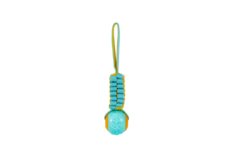 Freedog Kinzo Ball Teether YELLOW AND TURQUOISE  28 x 6,5 x 6,5cm [1]