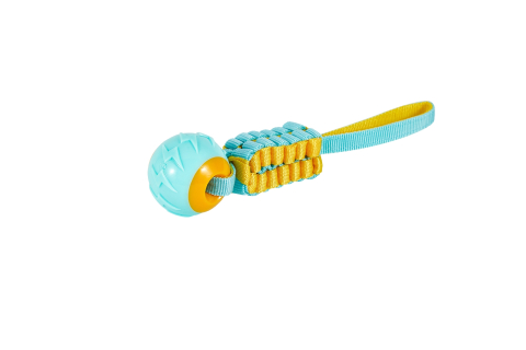 Freedog Kinzo Ball Teether YELLOW AND TURQUOISE  28 x 6,5 x 6,5cm [2]