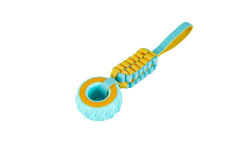 Freedog Kinzo Wheel Teether YELLOW AND TURQUOISE 30 x 8,3 x 4cm [3]