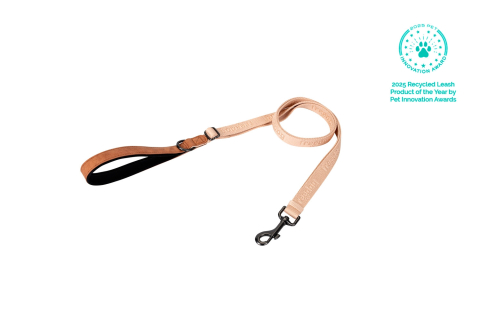 CAINI - Freedog Linum Adjustable Leash SAND BEIGE S 15mm x 120/180cm
