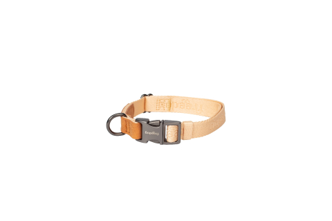 ACCESORII - Freedog Linum Collar SAND BEIGE M 20mm x 25/35cm - Zgarda