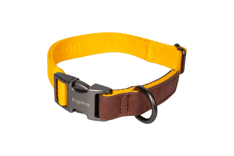 ACCESORII - Freedog Linum Collar YELLOW SUNRISE S 15mm x 25/35cm - Zgarda
