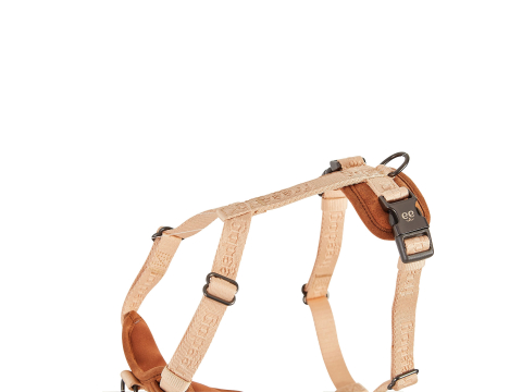 Freedog Linum Harness SAND BEIGE S 15mm x Neck 30/42cm Chest 38/50cm [2]