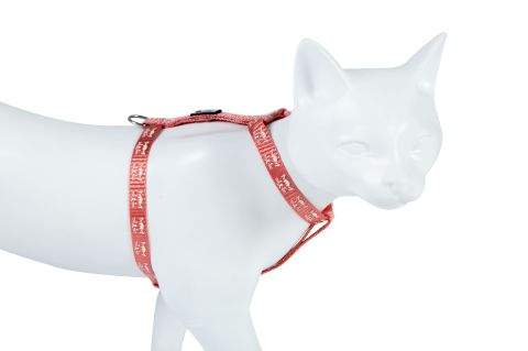 ACCESORII - Freedog Reflective Cat Harness PINK 10mm x 19/30cm - Ham
