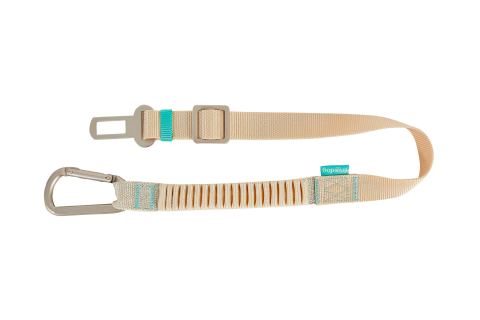 ACCESORII - Freedog Saferide PRO Elastic Seat Belt Beige 25 mm x 55/68 cm - Centura de siguranta