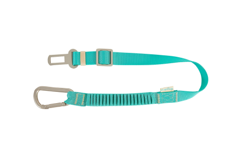 ACCESORII - Freedog Saferide PRO Elastic Seat Belt TURQUOISE 25 mm x 55/68 cm - Centura de siguranta