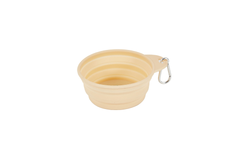CAINI - Freedog Silicone Collapsible Bowl BEIGE 400ML