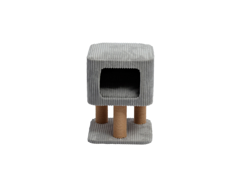 Freedog Sit & Scratch Cat Tree GREY 35 x 35 x 47cm [1]