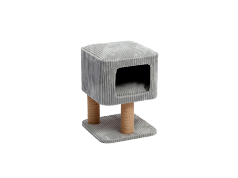PISICI - Freedog Sit & Scratch Cat Tree GREY 35 x 35 x 47cm