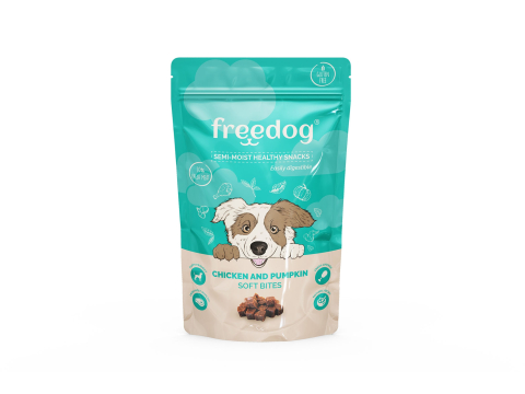 CAINI - Freedog Snack Semi-Moist Chicken & Pumpkin 100gr (Pui si Dovleac)