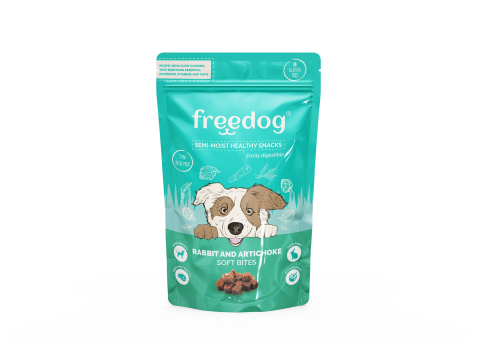 CAINI - Freedog Snack Semi-Moist Rabbit & Artichoke  100gr (Iepure si Anghinare)