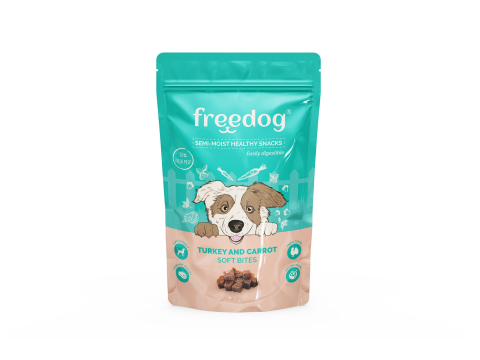 CAINI - Freedog Snack Semi-Moist Turkey & Carrot 100gr (Curcan si Morcov)