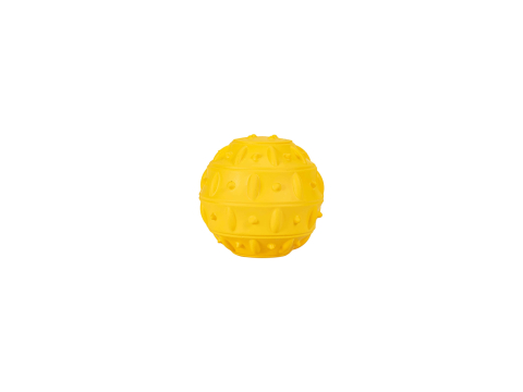 JUCARII - Freedog Teak Snack Ball Rubber Toy YELLOW 8CM