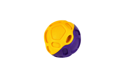 JUCARII - Freedog Zygo Ball YELLOW AND PURPLE 13cm