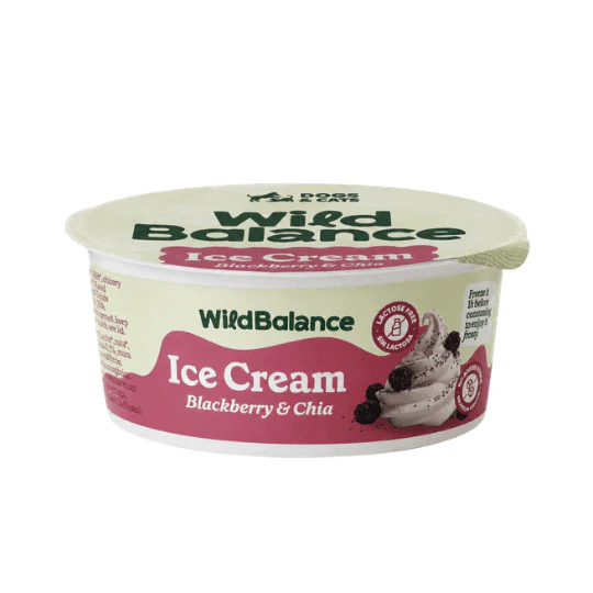 SUPLIMENTE - WILD BALANCE Ice Cream Yogurt Blackberry and Chia cu Prebiotice pentru Câini si Pisici (inghetata iaurt)