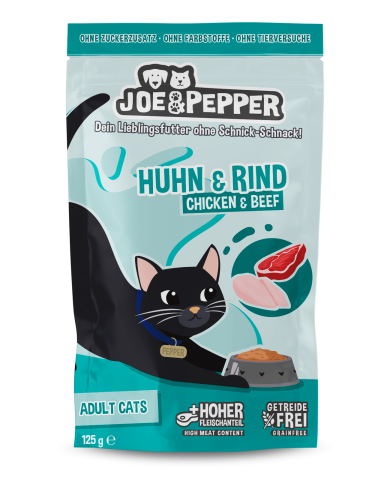 PISICI - Joe and Pepper Pouch Cat Chicken and Beef 125g