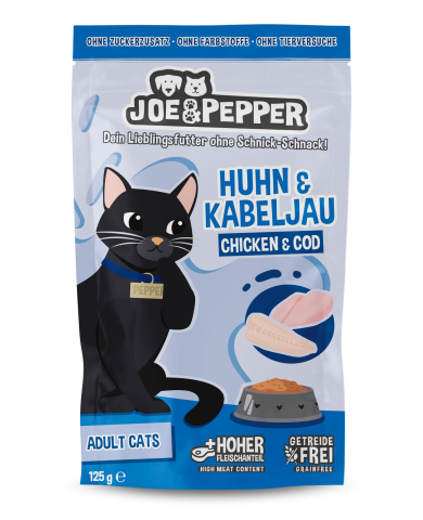 HRANA UMEDA - Joe and Pepper Pouch Cat Chicken and Cod 125g