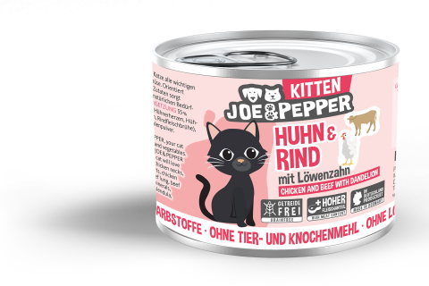 HRANA UMEDA - Joe & Pepper Cat Kitten Chicken And Beef 200g (Pui și Vită)