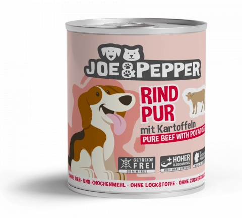 CAINI - Joe & Pepper Dog Pure Beef with Potatoes 800g (Carne de vită cu cartofi)