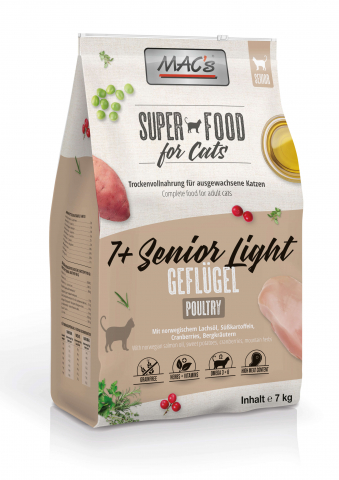 HRANA UMEDA - Macs Cat 7 Senior Light Poultry 7kg (Carne de pasăre)