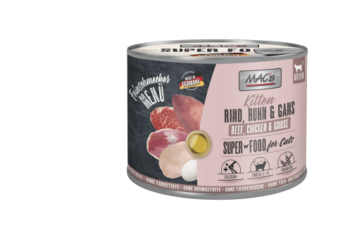 PISICI - MACs Cat Gourmet KItten Beef Chicken and Goose 200g