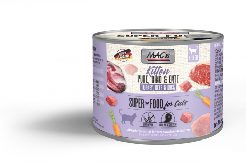 HRANA UMEDA - MACs Cat Kitten Turkey Beef and Duck 200g