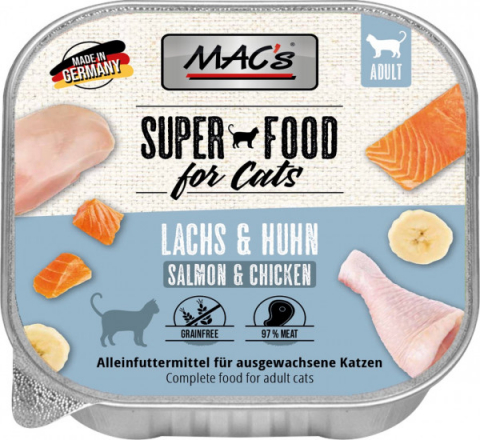 PISICI - MACs Cat Salmon and Chicken 100g