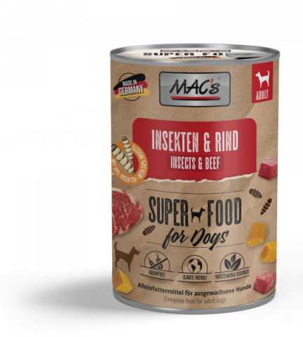 Conserve - Macs Dog Beef And Insects 400g (Vită și Insecte)