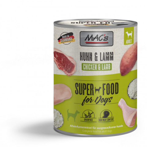 Conserve - MACs Dog Chicken and Lamb 800g (Pui si miel)