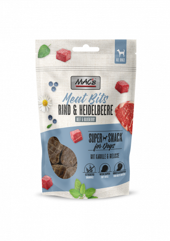 CAINI - Macs Dog Meat Bits Beef and Blueberry (Vita si Afine)