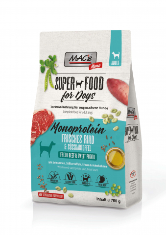 CAINI - MACs Dog Mono Fresh Beef 750g (carne de vită proaspătă)