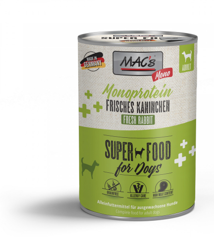 CAINI - MACs Dog Mono Fresh Rabbit 400g ( Iepure )